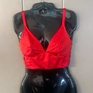 Auden Red Satin Bra Top Bralette Whimsigoth Siren Goddess Festival Indie Sleaze